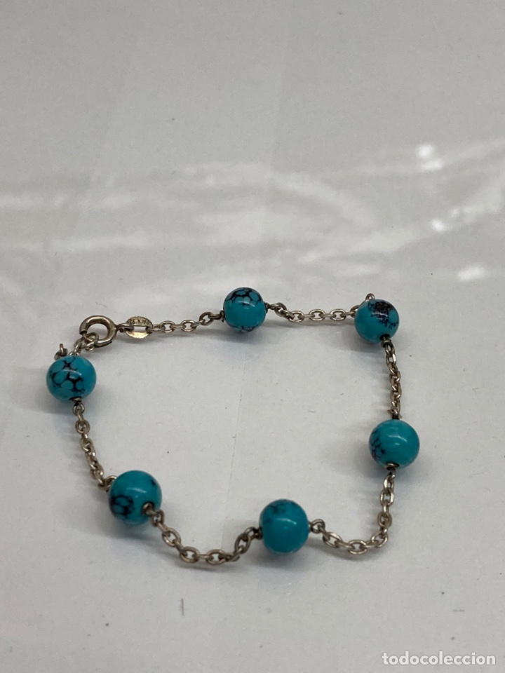 Joyeria: Pulsera de plata y turquesa - Foto 1