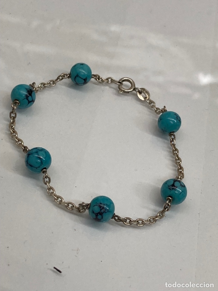 Joyeria: Pulsera de plata y turquesa - Foto 1