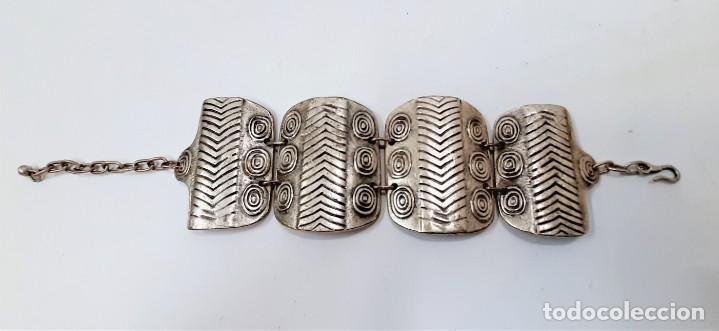 Joyeria: Pulsera pesada Tile Chunky chapada en plata - Foto 1