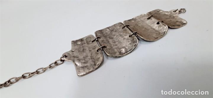 Joyeria: Pulsera pesada Tile Chunky chapada en plata - Foto 4