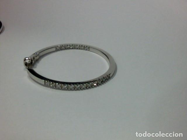 Joyeria: aros oro blanco 18 kts con diamantes - Foto 2