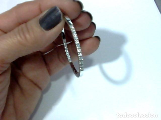 Joyeria: aros oro blanco 18 kts con diamantes - Foto 7