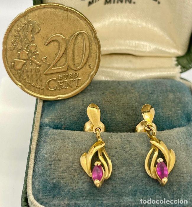 Joyeria: Pendientes oro 18 kt con rub&iacute;es - Foto 5