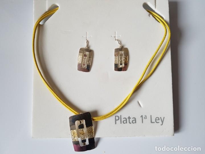 Joyeria: Conjunto de collar con pendientes **Plata de 1&ordf; Ley** - Foto 2