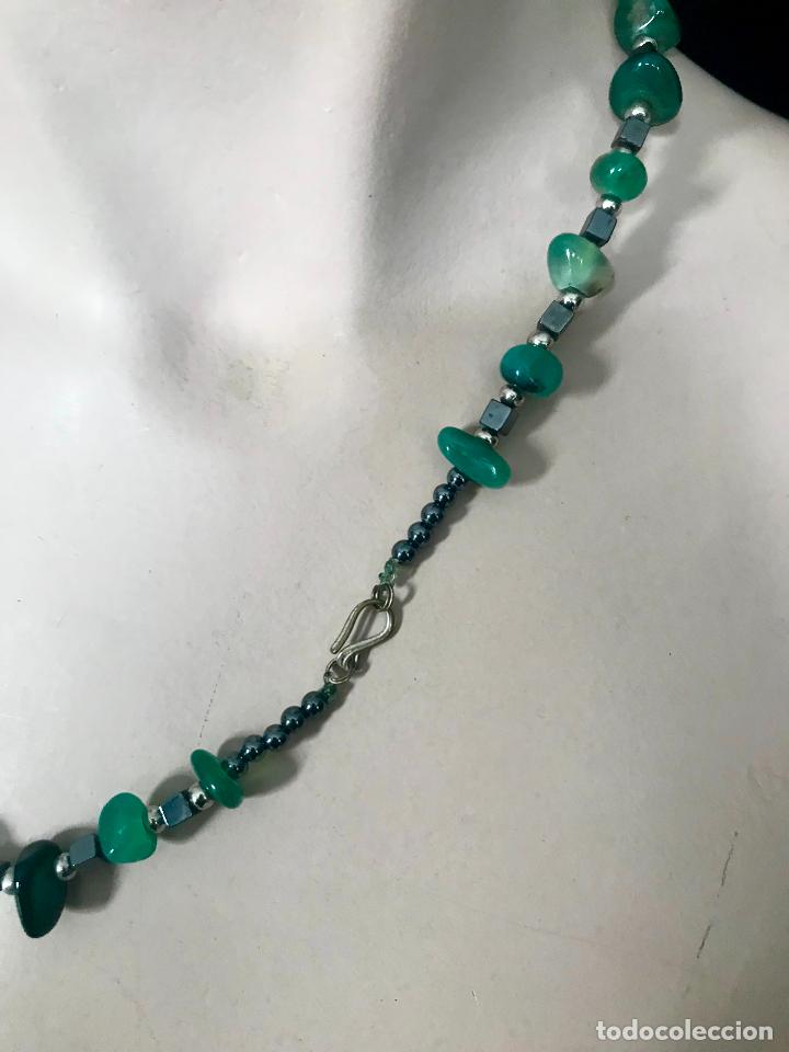 Joyeria: Collar de piedras verdes y hematites - Foto 2