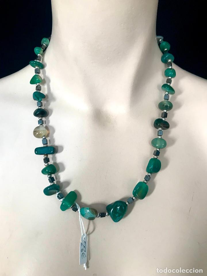 Joyeria: Collar de piedras verdes y hematites - Foto 1