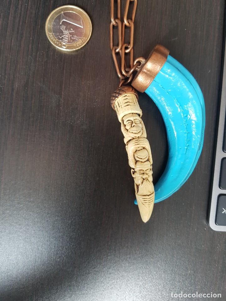 Joyeria: Collar grande colmillos 3 monos - Foto 1