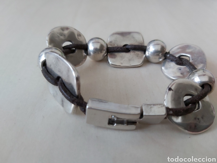 Joyeria: Pulsera de cuero y Zamak. - Foto 2