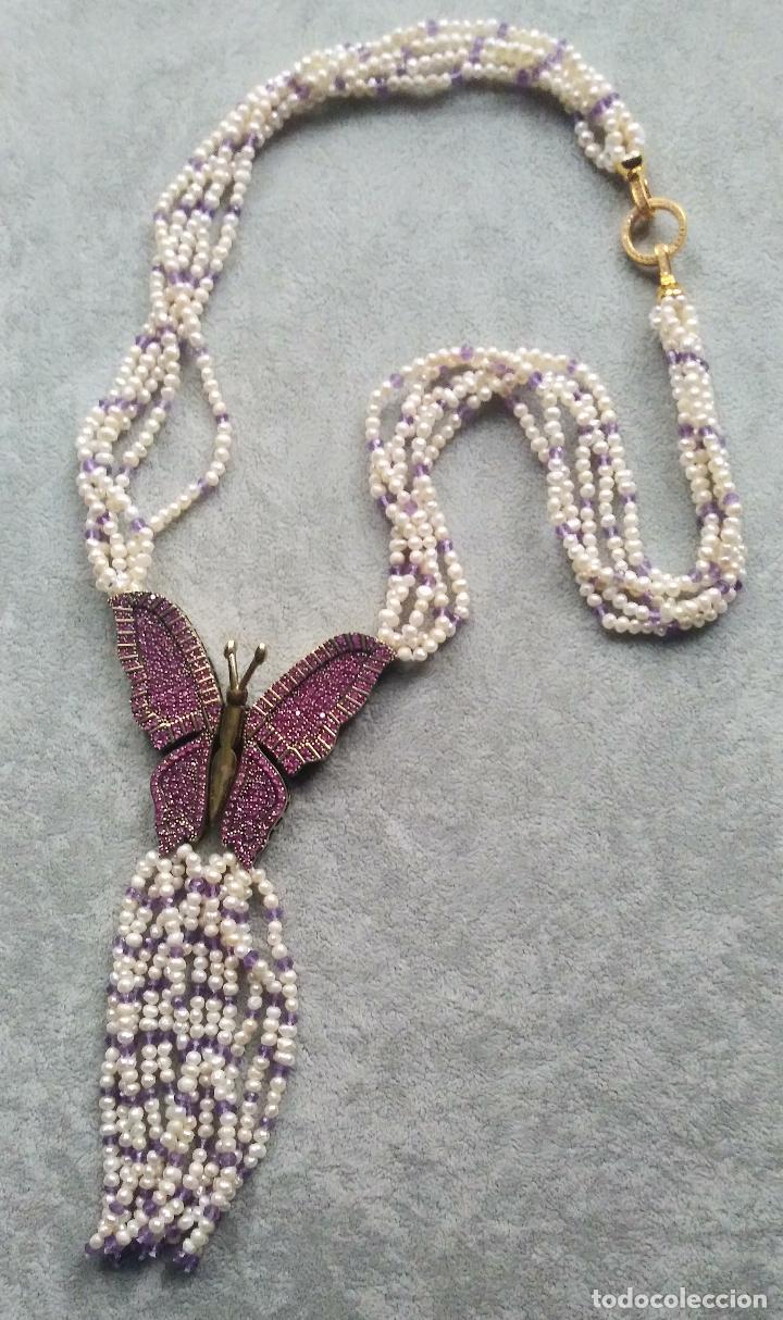 Joyeria: COLLAR DE PERLA Y AMATISTA. - Foto 1