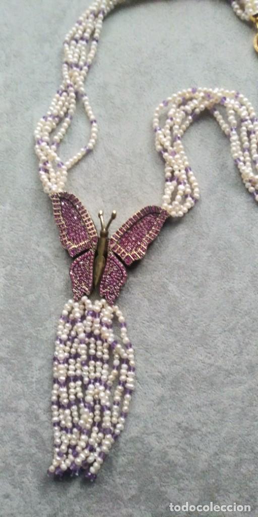 Joyeria: COLLAR DE PERLA Y AMATISTA. - Foto 2