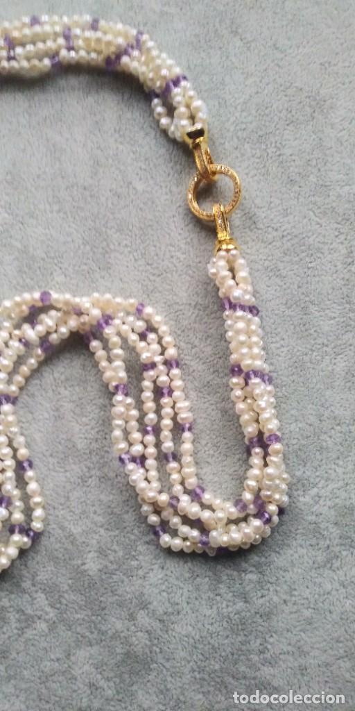 Joyeria: COLLAR DE PERLA Y AMATISTA. - Foto 3
