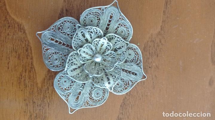 Joyeria: Antiguo broche filigrana de plata - Foto 2