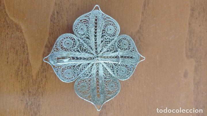 Joyeria: Antiguo broche filigrana de plata - Foto 3