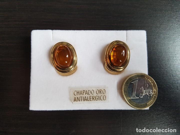 Joyeria: Pendientes chapado de Oro antial&eacute;rgico - Foto 1