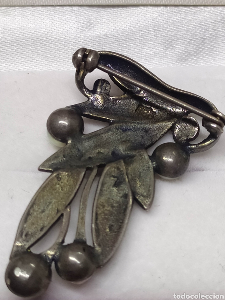 Joyeria: Broche art d&eacute;co de plata y marquesinas , decorado con perlas. - Foto 2