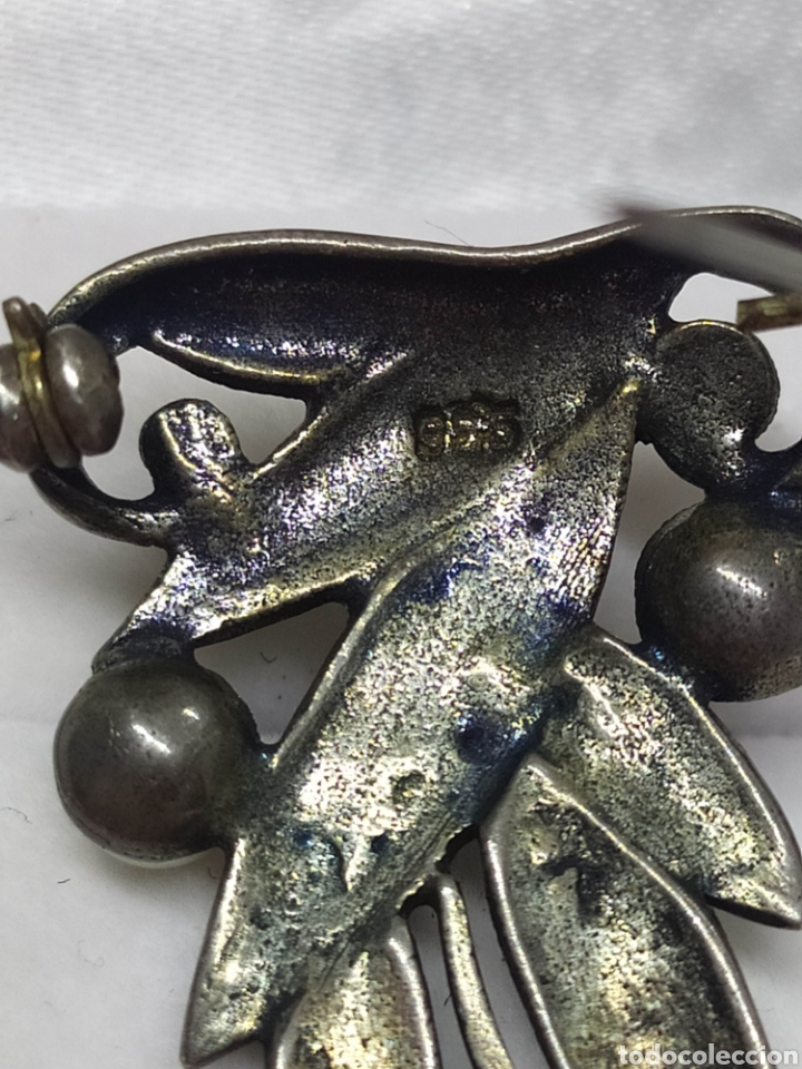 Joyeria: Broche art d&eacute;co de plata y marquesinas , decorado con perlas. - Foto 3