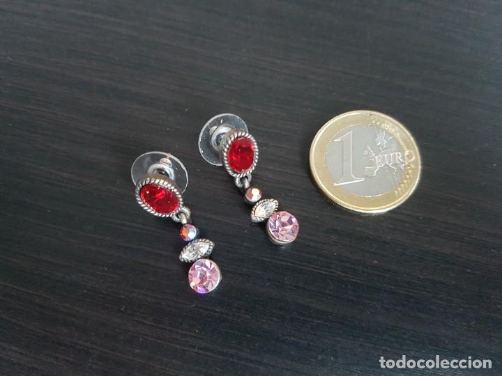 Joyeria: Pendientes con cristales rojos - Foto 1