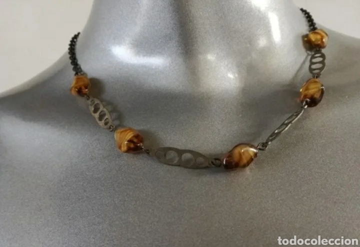 Joyeria: Collar de Plata con 5 piezas de &Aacute;gatha Pulida. - Foto 1