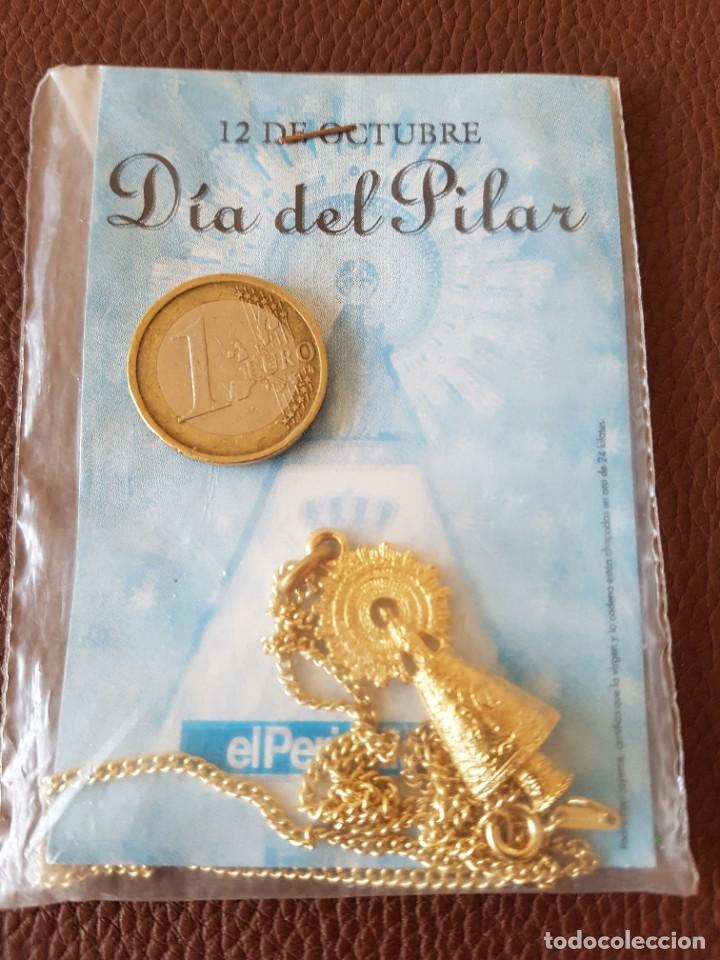 Joyeria: Cadena con la Virgen del Pilar --- ba&ntilde;o de oro --- - Foto 1