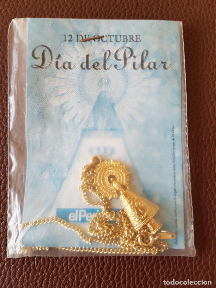 Joyeria: Cadena con la Virgen del Pilar // ba&ntilde;o de Oro. - Foto 1