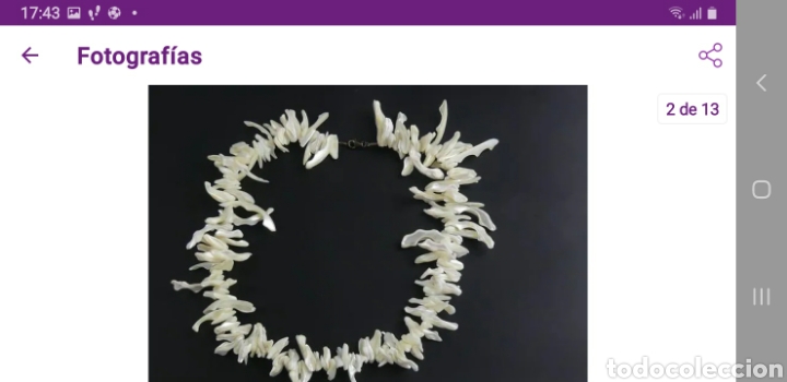 Joyeria: Precioso collar de Nacar con cierre de plata - Foto 2