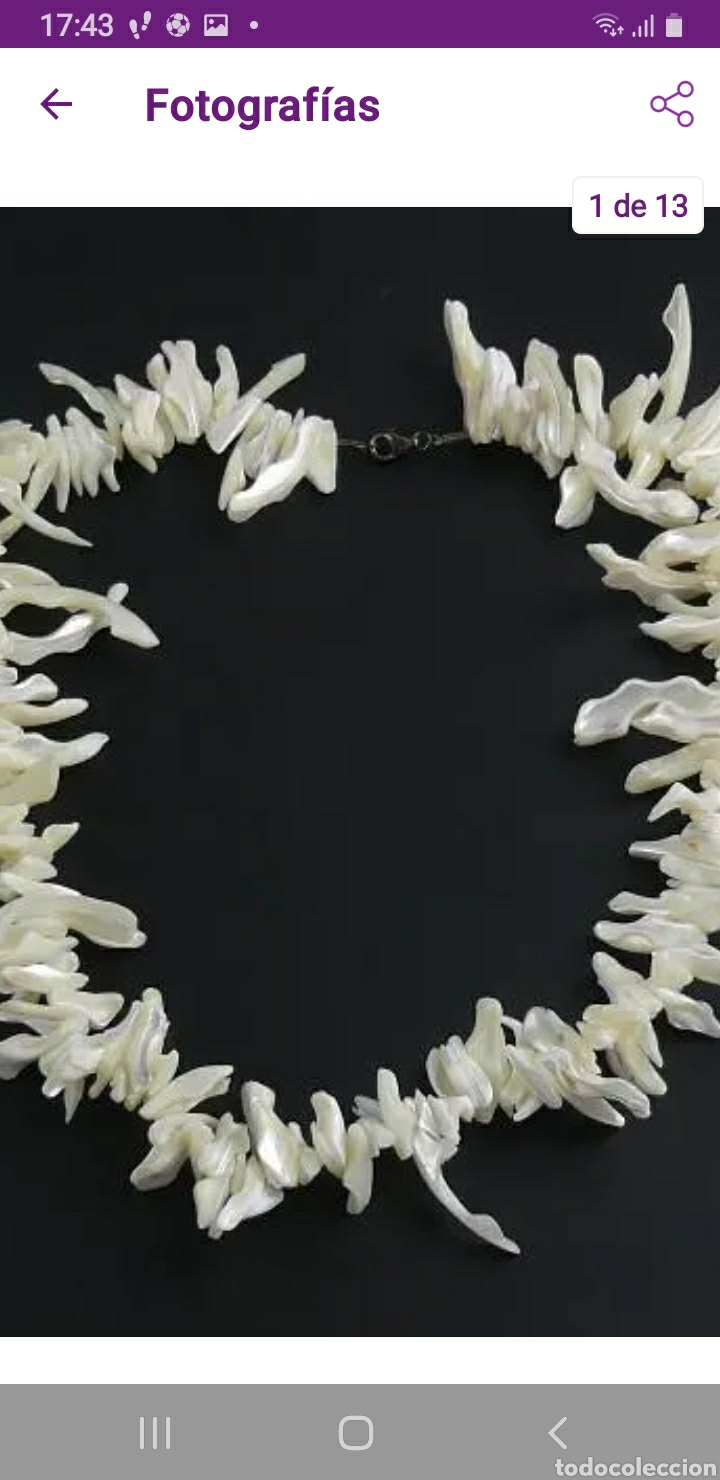 Joyeria: Precioso collar de Nacar con cierre de plata - Foto 1
