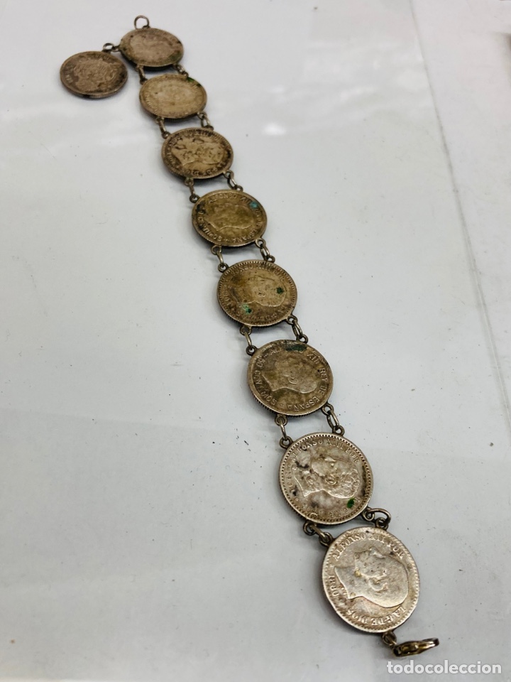 Joyeria: Pulsera de plata con monedas 50 c&eacute;ntimos - Foto 1