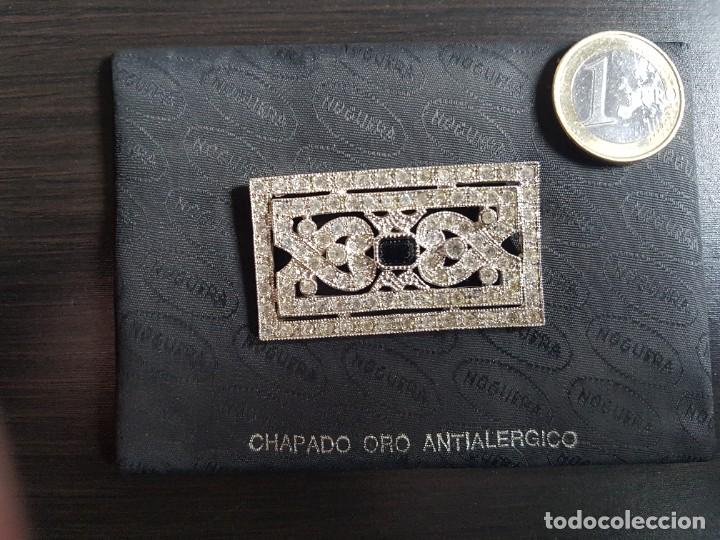 Joyeria: Broche de Chapado de Oro Blanco Antialergico - Foto 1