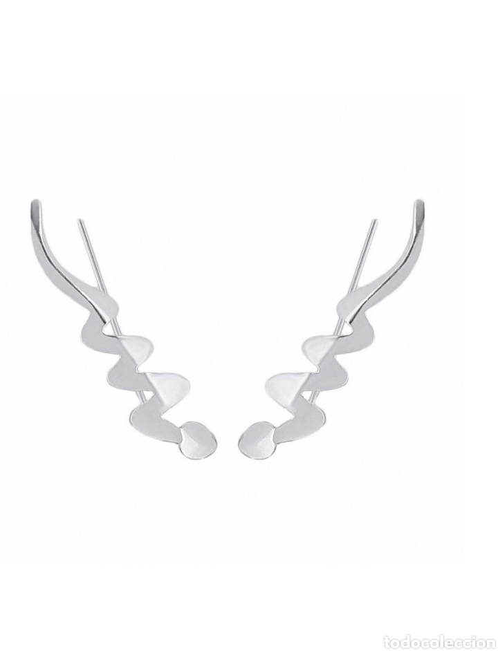 Gioielleria: Pendientes trepadores en forma de serpiente. Plata de lay