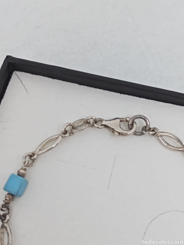 Joyeria: Pulsera en plata de ley 925 y turquesa - Foto 6