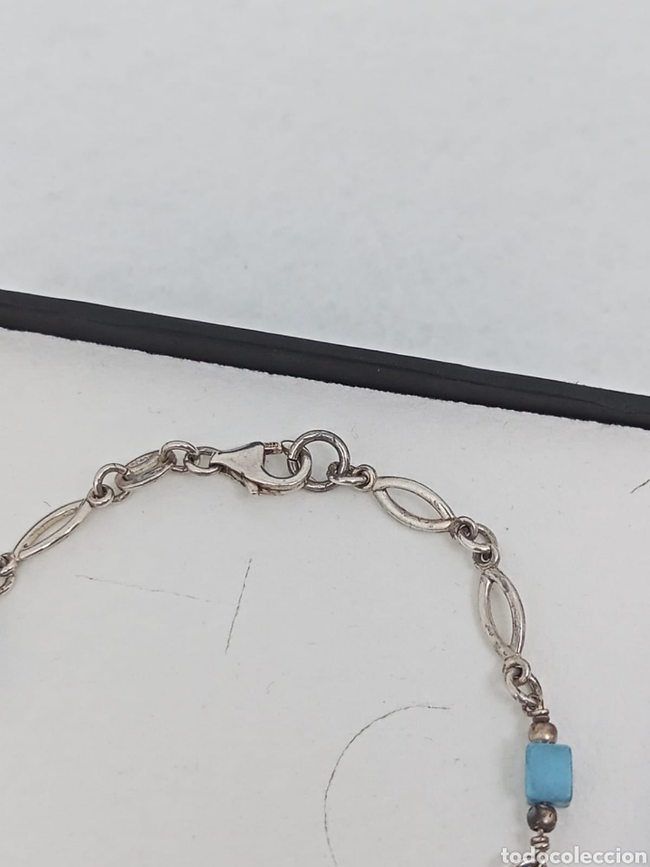 Joyeria: Pulsera en plata de ley 925 y turquesa - Foto 7