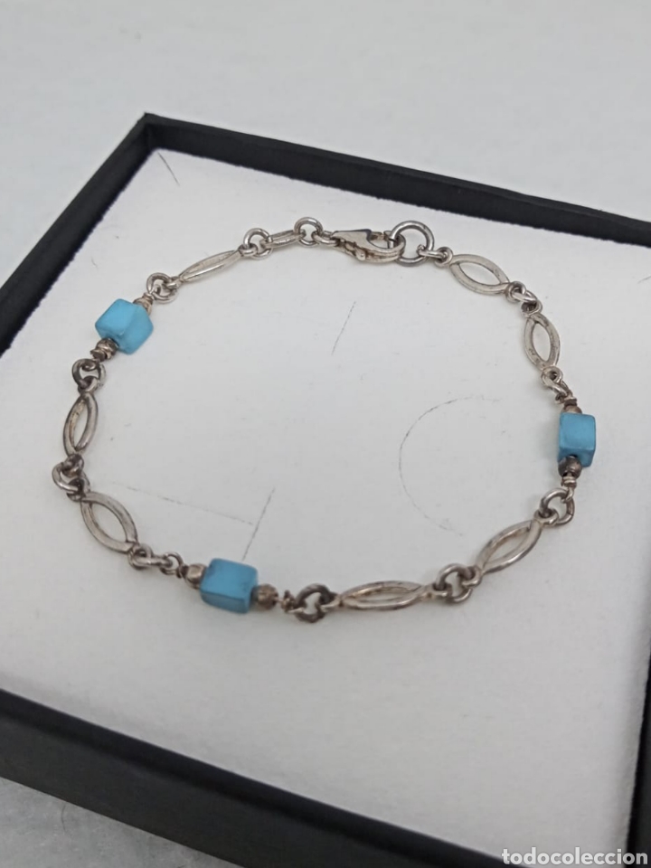 Joyeria: Pulsera en plata de ley 925 y turquesa - Foto 8