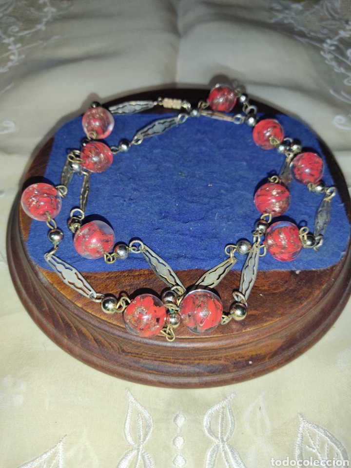 Joyeria: Collar largo con bolas de cristal de Murano,a&ntilde;os 60. - Foto 2