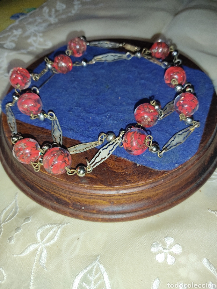 Joyeria: Collar largo con bolas de cristal de Murano,a&ntilde;os 60. - Foto 3