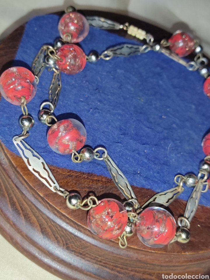 Joyeria: Collar largo con bolas de cristal de Murano,a&ntilde;os 60. - Foto 6