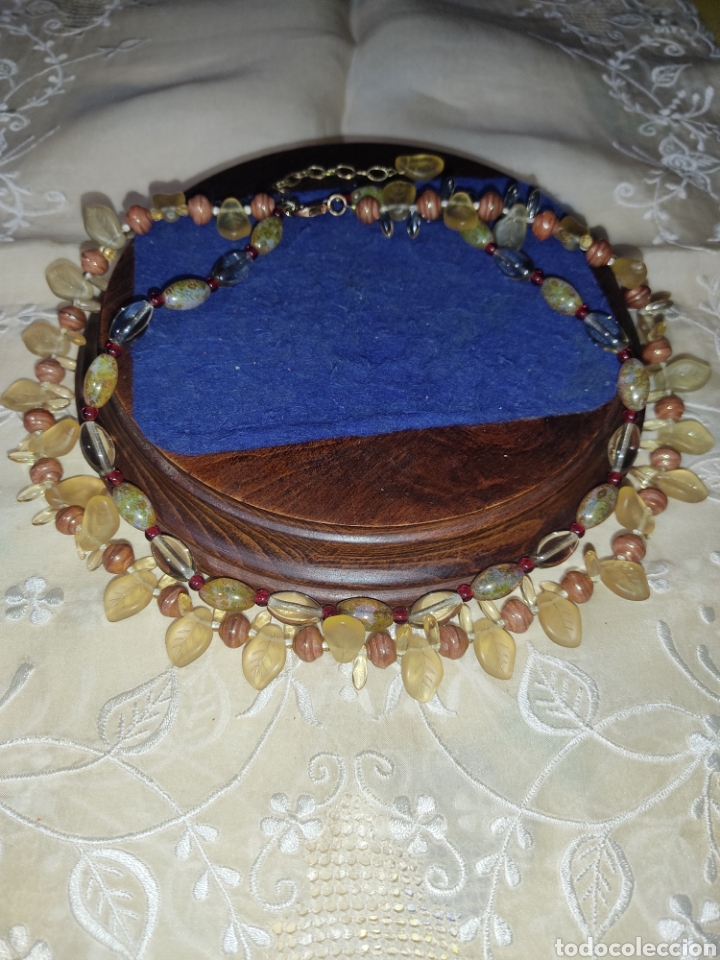 Joyeria: Collar de cristal de hojas,2 hilos. - Foto 2