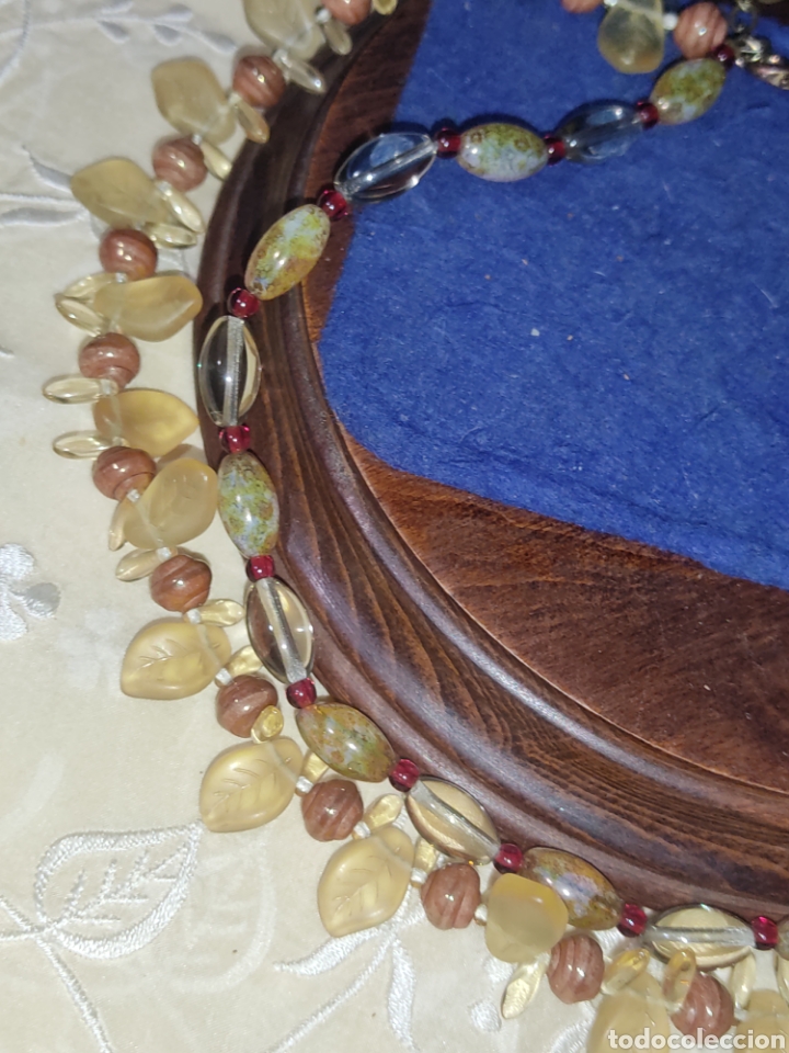 Joyeria: Collar de cristal de hojas,2 hilos. - Foto 3