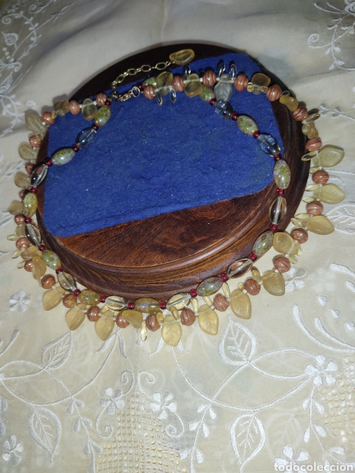 Joyeria: Collar de cristal de hojas,2 hilos. - Foto 4
