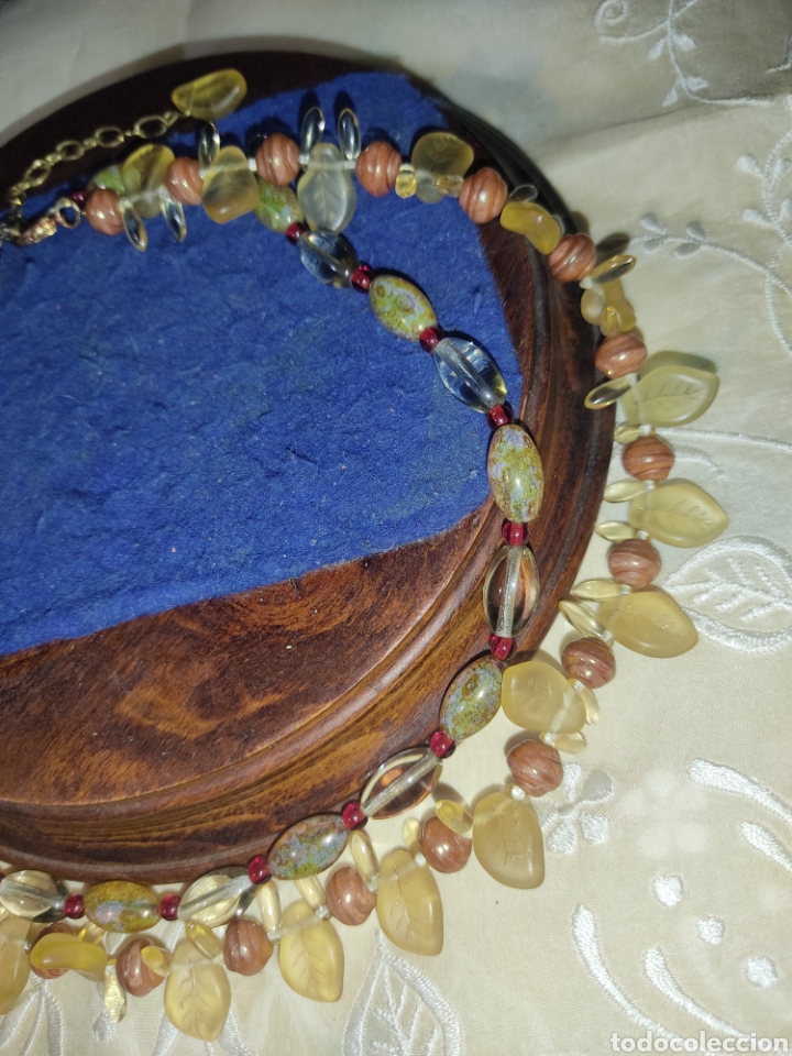 Joyeria: Collar de cristal de hojas,2 hilos. - Foto 5