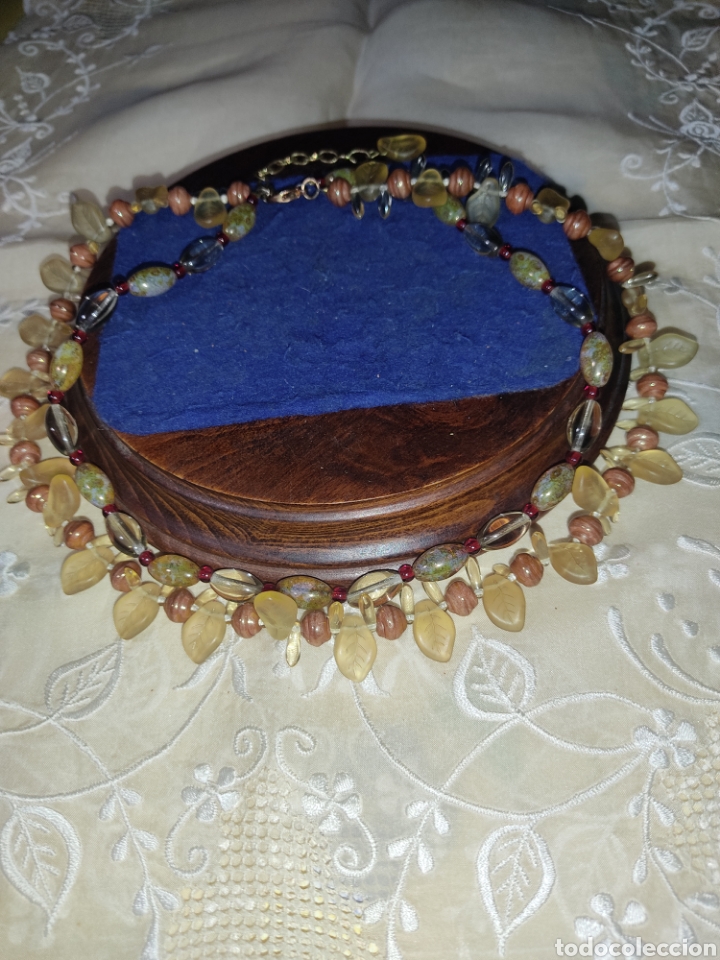 Joyeria: Collar de cristal de hojas,2 hilos. - Foto 1