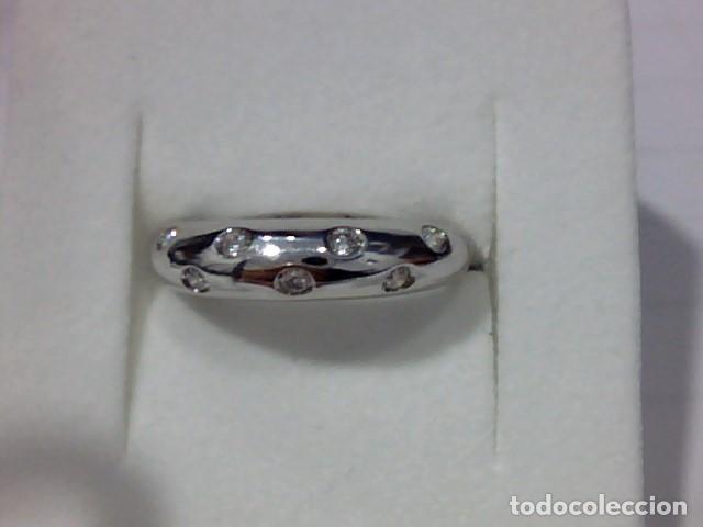 Joyeria: anillo en oro blanco 18 kts y diamantes - Foto 1