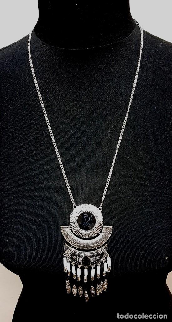 Joyeria: Collar con colgante y cadena boho vintage - Foto 1