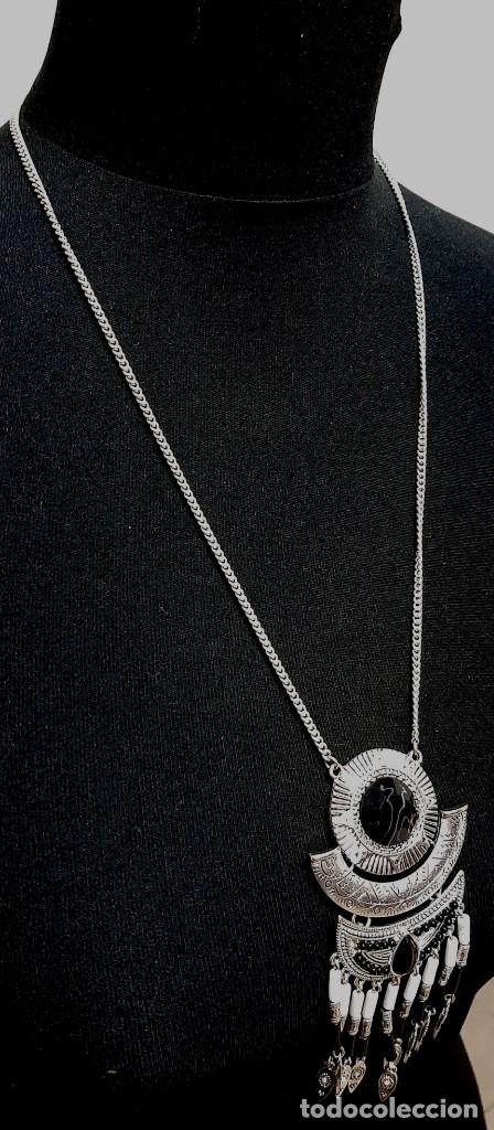 Joyeria: Collar con colgante y cadena boho vintage - Foto 3