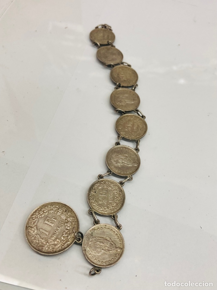 Joyeria: Pulsera de plata con monedas Francos - Foto 1