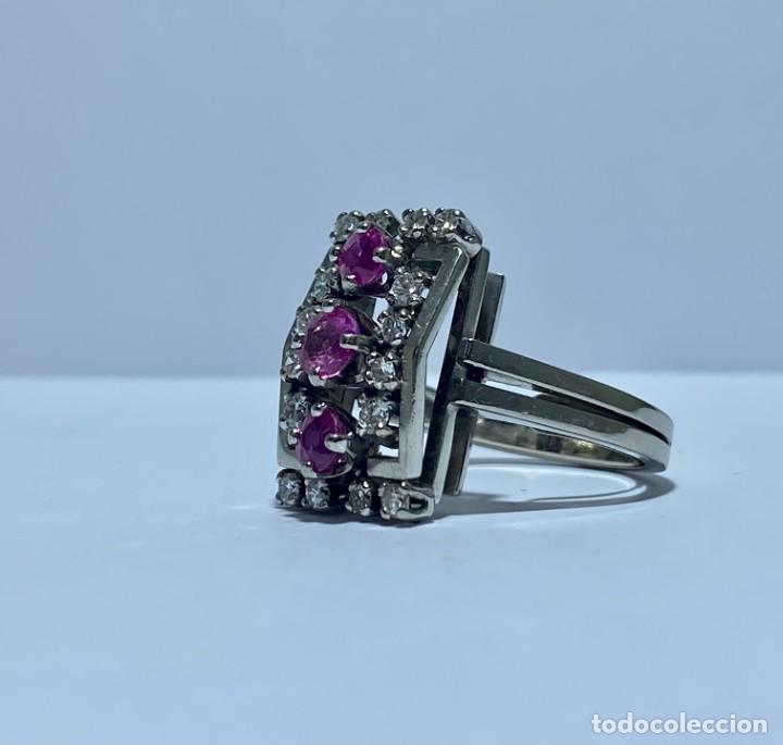 Joyeria: Anillo oro con diamantes y rub&iacute;es - Foto 4