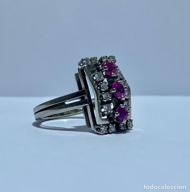 Joyeria: Anillo oro con diamantes y rub&iacute;es - Foto 5