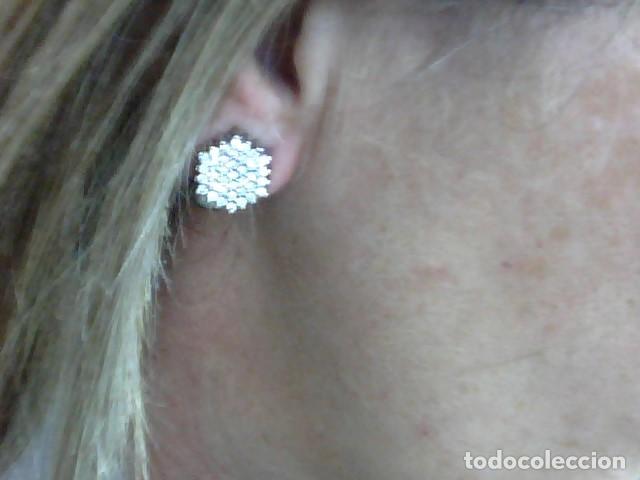 Joyeria: pendientes oro blanco 18 kts con diamantes - Foto 4