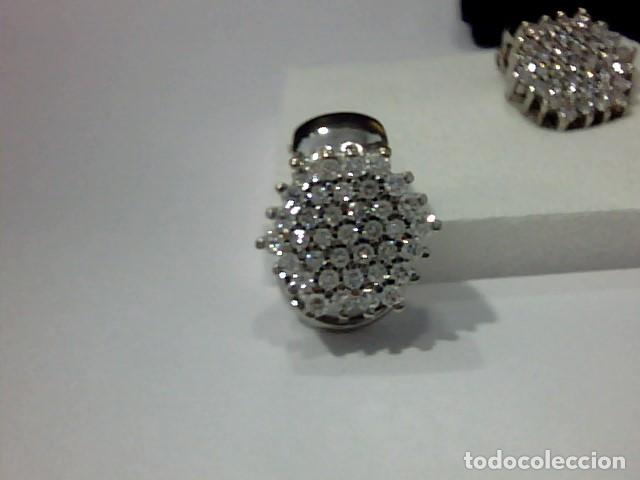 Joyeria: pendientes oro blanco 18 kts con diamantes - Foto 6