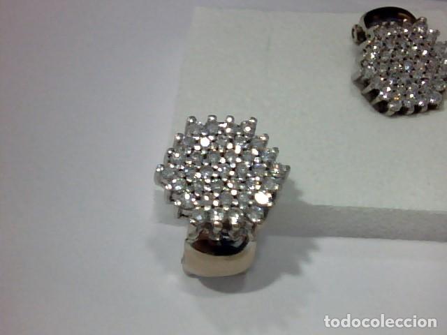 Joyeria: pendientes oro blanco 18 kts con diamantes - Foto 7