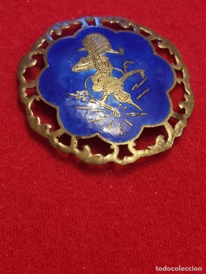 Joyeria: BROCHE DE PLATA Y ESMALTE. - Foto 2
